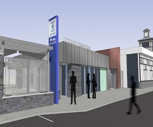 Artists impression of the new station Artists impression of the new station