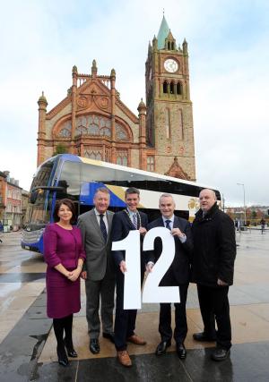 Image of new vehicles being launched in Derry.